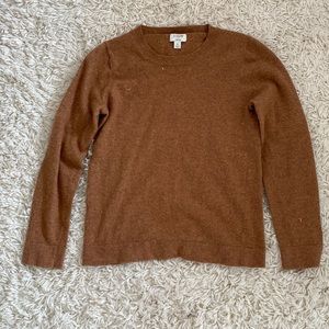 J.CREW teddie sweater, thin material long sleeve brown and red ish color